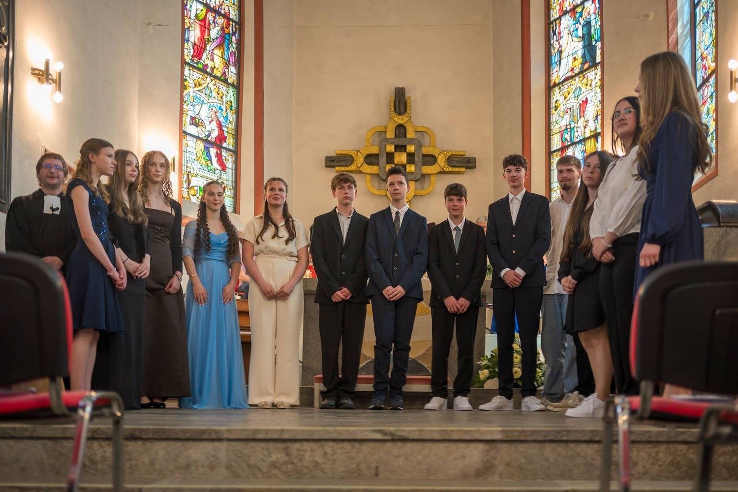 Konfirmandinnen und Konfirmanden im Gottesdienst